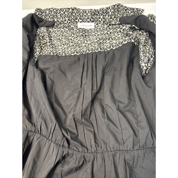 Lost & Wander Blouse W/S Black Gold Sm Peplum Parisian Boho Soft Gothic Artsy - Picture 7 of 10